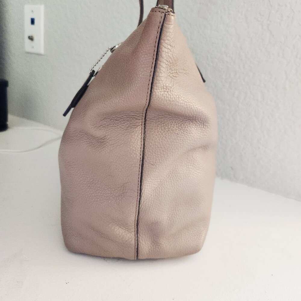 New Coach Taylor Tan Leather Shoulder Bag Purse - Picture 5 of 13